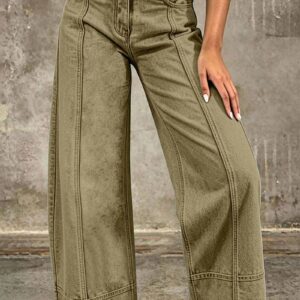 Ruffle Leg Baggy Jeans