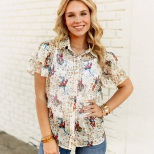 Double Flutter Blouse