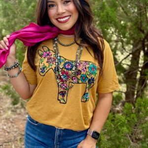 Barbaras Floral Donkey Tee