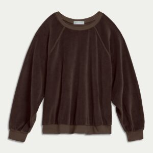 Samos Sweatshirt In Walnut Velour