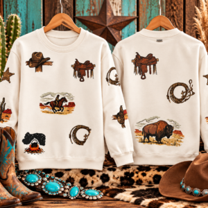 Western Print Sweatshirt