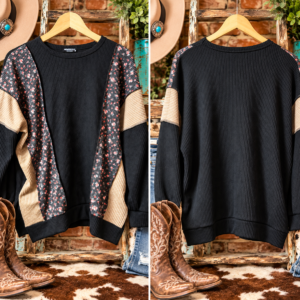 Ribbed Black Boots Denim