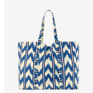 LISA CORTI SHOPPER IN IKAT ARROW BLUE
