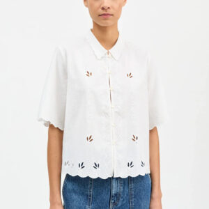 SKALL STUDIO FLEURIE BLOUSE IN OPTIC WHITE