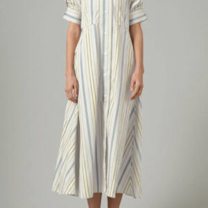 Striped Midi Dress In Capri