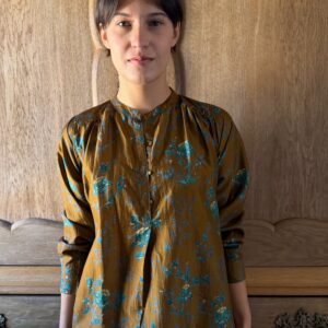 Victor Shirt 56 In Mustard Silk