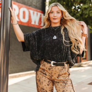 Black Mineral Wash Oversized Boyfriend Tee