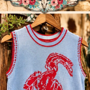 Hats Off to the Cowboy Bronc Rider Sweater Vest